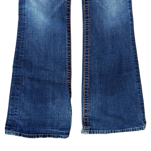 Y2k Von Dutch Levi Low Rider Low Rise Flare Jeans Womens 27 Blue Rocker Vintage - Picture 6 of 15